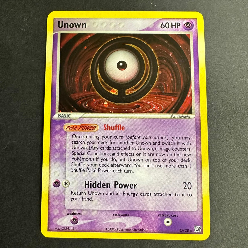 Pokemon TCG Unown EX Unseen Forces Holo Rare O/28 Near Mint